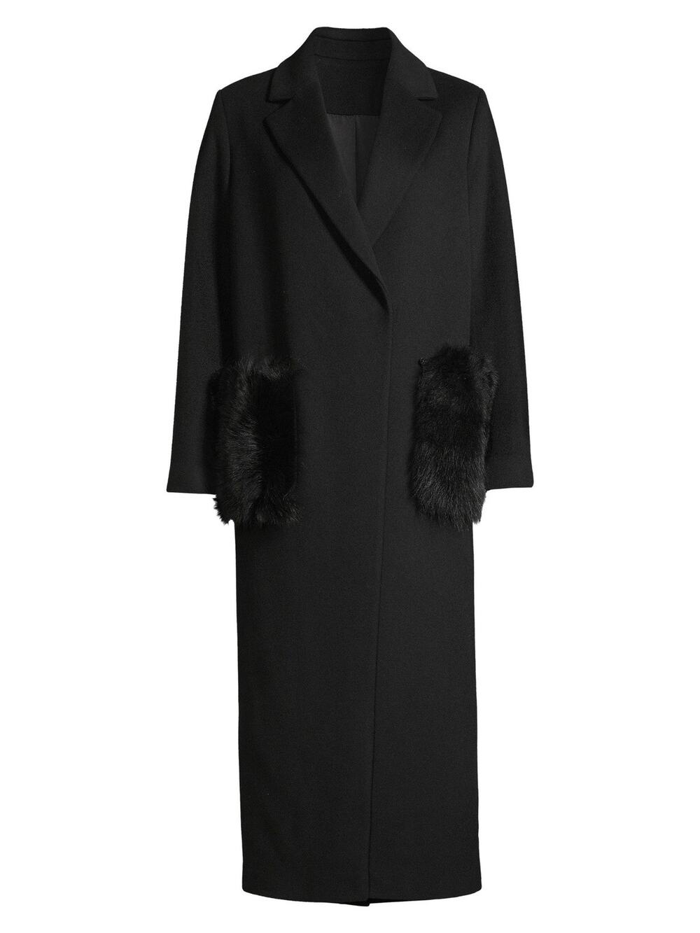 Kobi Halperin Channing Faux-Fur Pocket Coat - S - Black